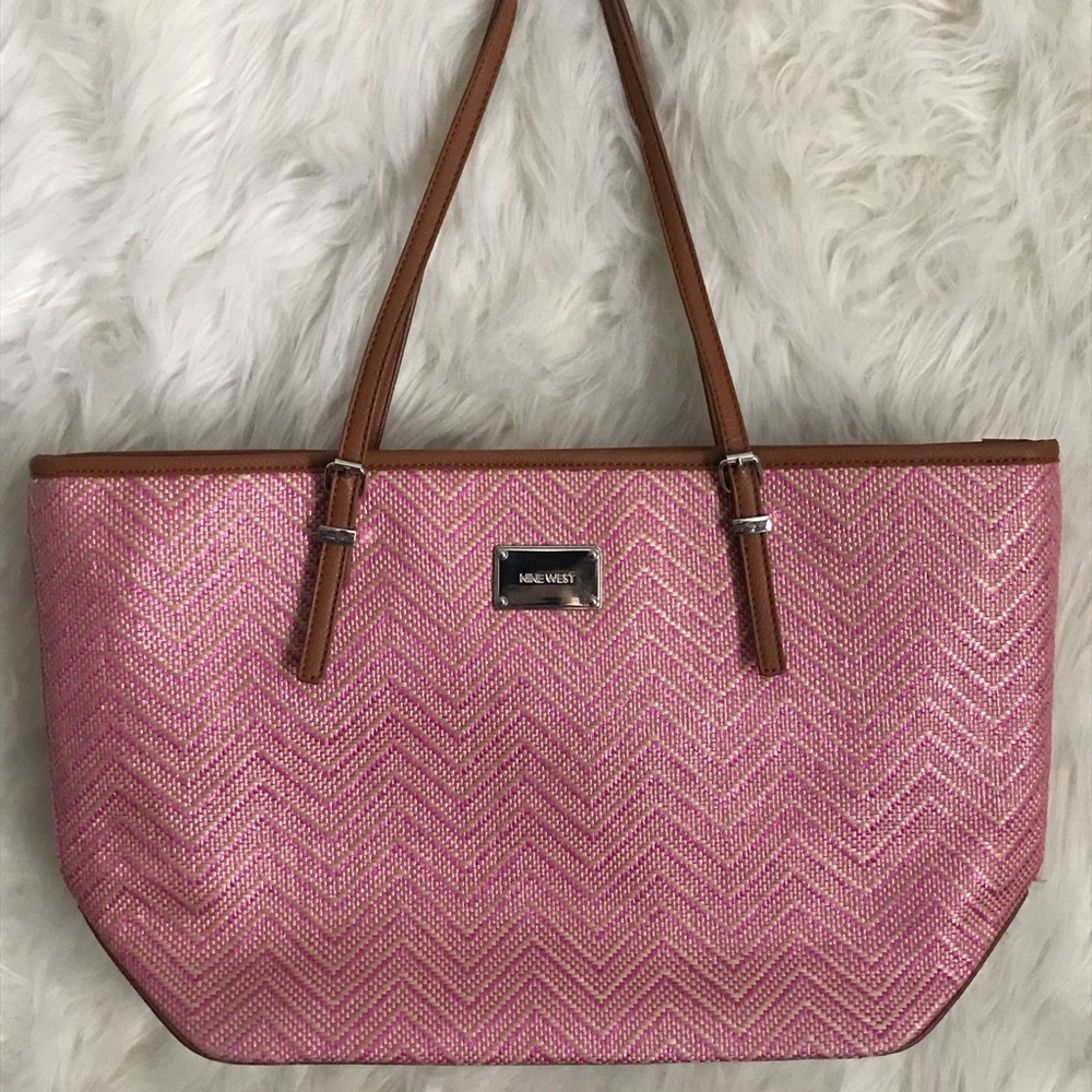Nine West Chevron Weaved Tote Bag